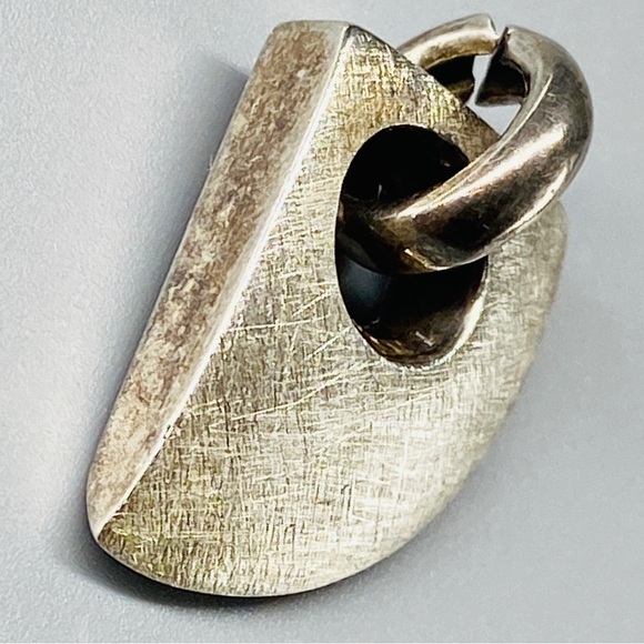 Vintage Modernist Sterling Silver OOAK Abstract Pendant - Picture 2 of 14